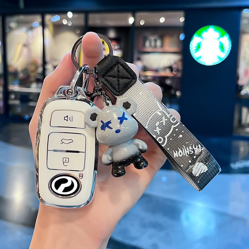 Compatible with PERODUA Key Case for Malaysia Toyota Car Remote Protection Cover Keychain