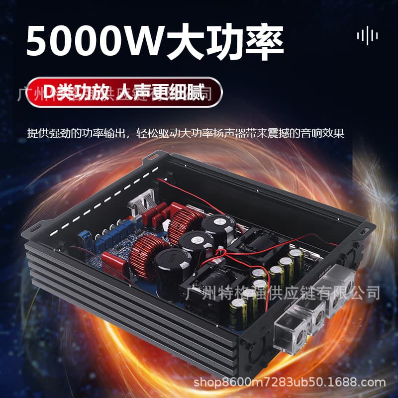 Factory Direct 5000W High Power Car Amplifier Class D Monoblock Subwoofer Amp for Car Audio Modification