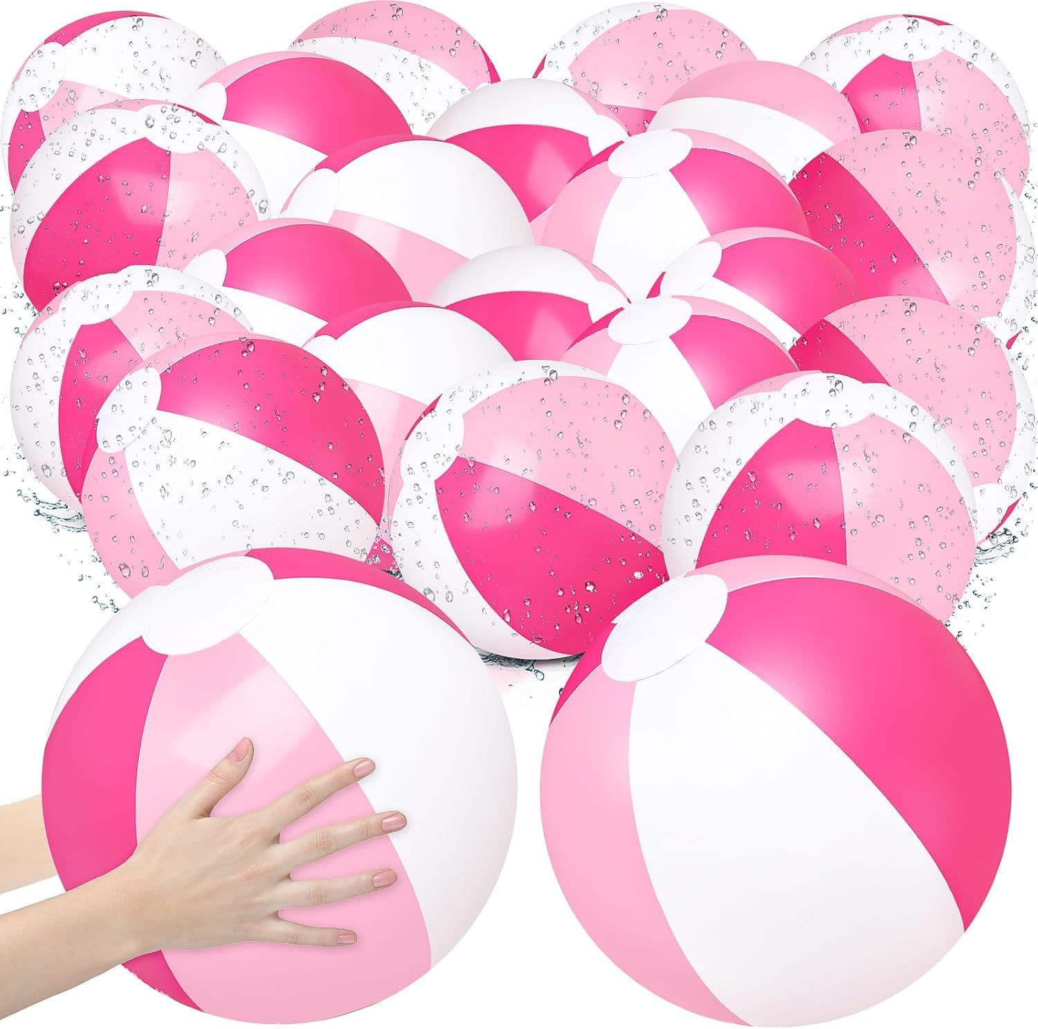 Factory Hot-Selling Inflatable Beach Ball, Colorful PVC 3-Color Ball Paddle Ball, 6-Panel Inflatable Toy