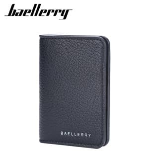 Men's Card Holder BAELLERRY Thin Korean Style Pebble Grain Multi-Slot Card Case Simple Business Card Holder Wholesale