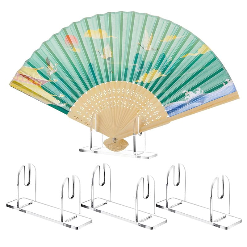 Cross-border Acrylic Fan Holder, Folding Fan Display Rack for Exhibition and Placement
