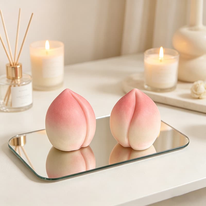 Large Peach Baking Mousse Cake Silicone Mold DIY Handmade Soap Candle Aromatherapy Mold