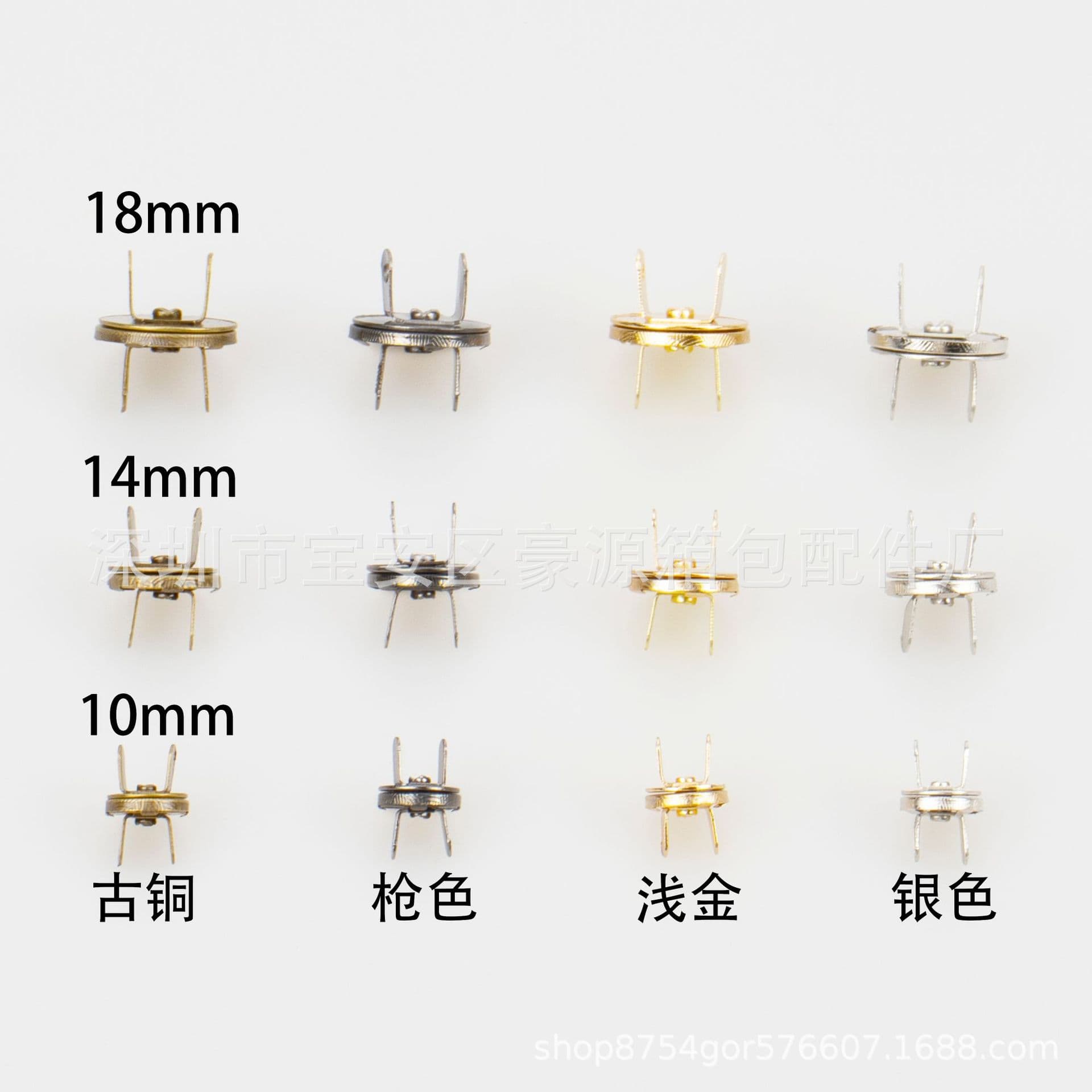 10-14-18MM Ultra-thin Round Magnetic Snap - Strong hidden snap, metal frame bag accessories, purse clasp