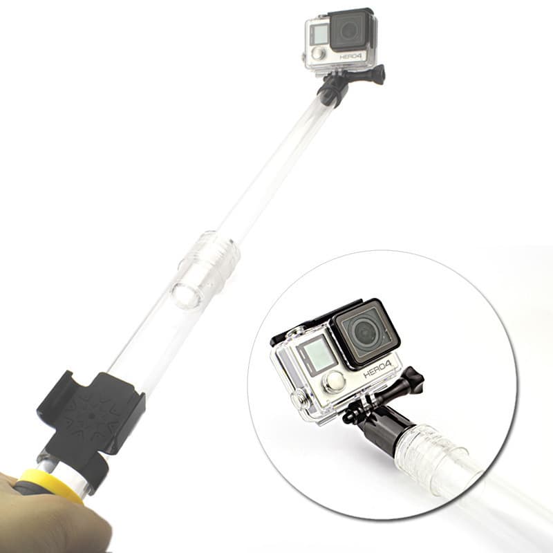 GoPro Hero 4/3+ Telescopic Transparent Floating Stick Diving Mount with Remote Slot