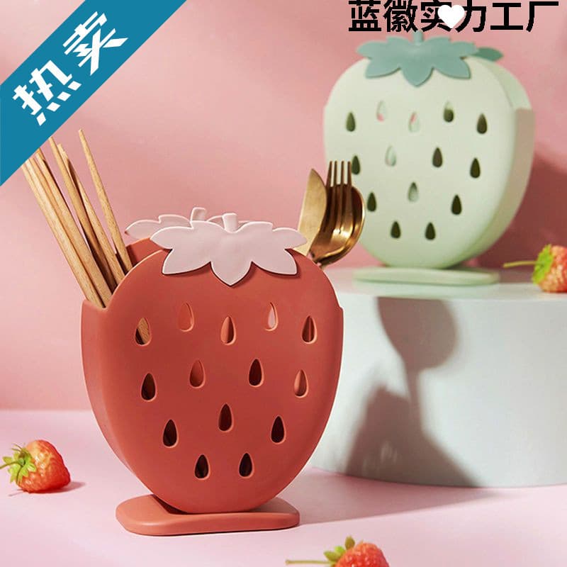 Popular Style Chopstick Basket, Household Chopstick Holder with Drainage Tray, Kitchen Utensil and Spoon Storage Box