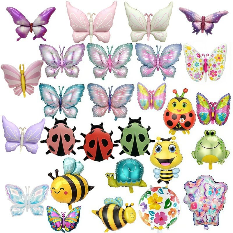 Large Butterfly Foil Balloons Mini Honey Bee Decorative Spring Theme Insect Shaped Balloons New Style Office Culture