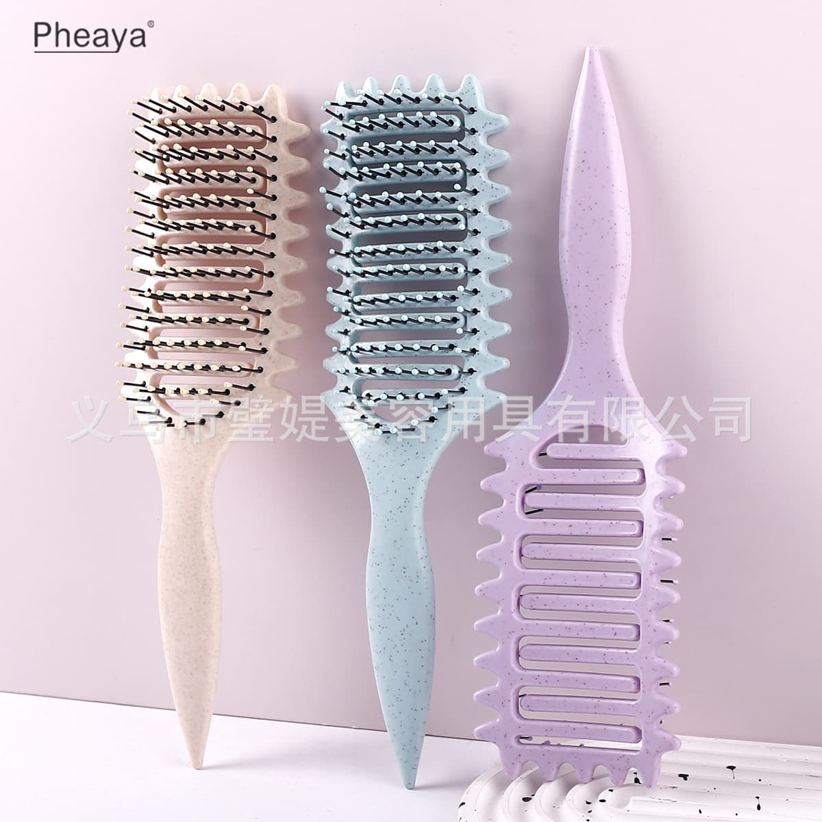 Cross-border Hot Selling Hollow Bounce Curl Defining Pointed Tail Comb Massage Head Meridian Air Cushion Comb Volumizing Styling Comb