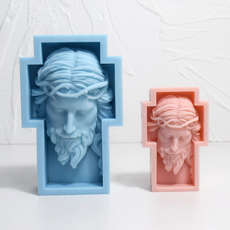 Ren Shan Character Scented Candle Silicone Mold DIY Sculpture Face Head Plaster Resin Ornament Drop Glue Mold