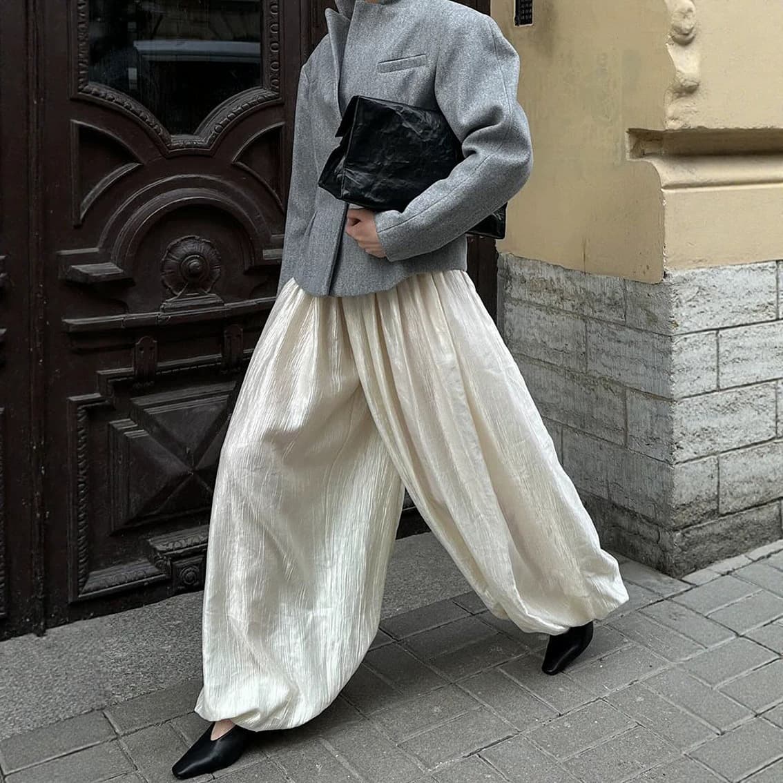 2026 spring and summer new style loose and versatile long bloomers with leggings, design, temperament, casual European and American cross-border commuting