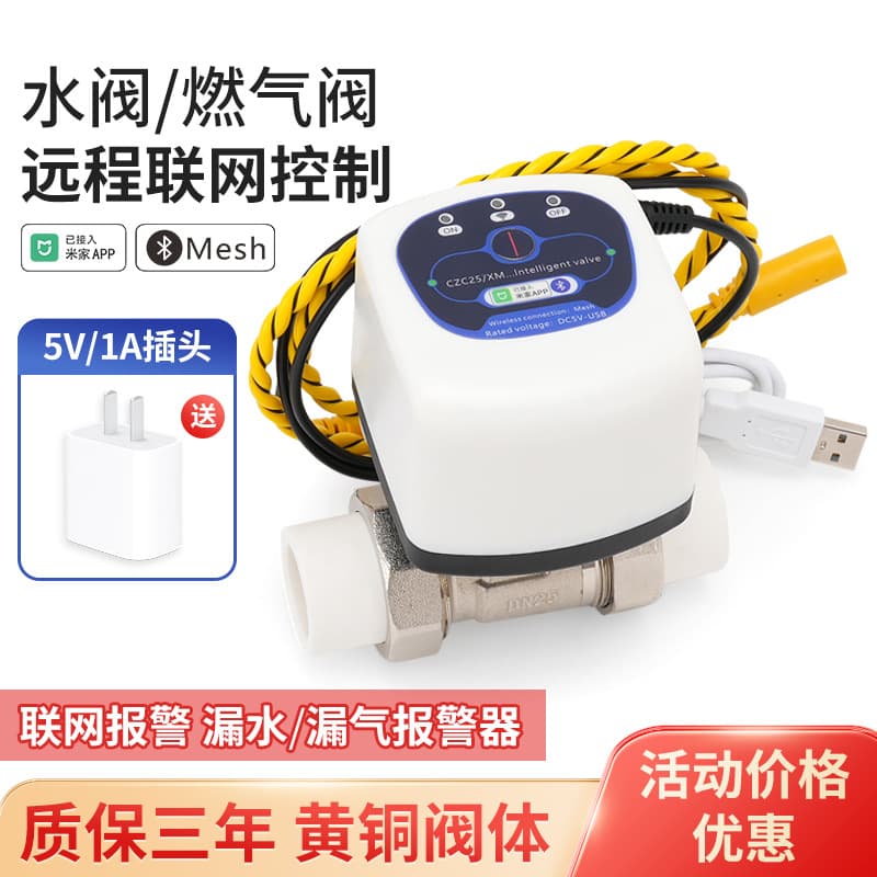 Leak Protection Valve Electric Ball Valve Water Sensor Gas Self-Closing Valve Smart Control Wireless