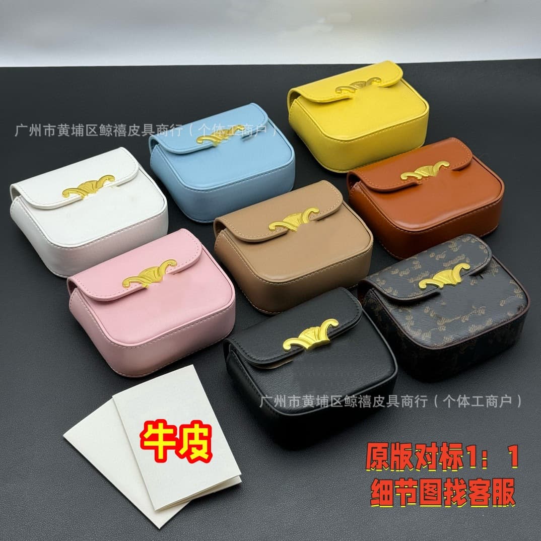 Triumphal Arch Genuine Leather Mini Bag Women 2025 New Crossbody Shoulder Bag Mini Coin Purse Small Waste Bag Red Envelope Bag
