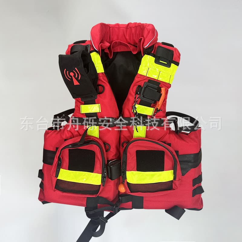 Water Rescue Equipment Heavy-Duty Whitewater Life Jacket 210N Vest Firefighter Flood Control PDF Rescue Vest