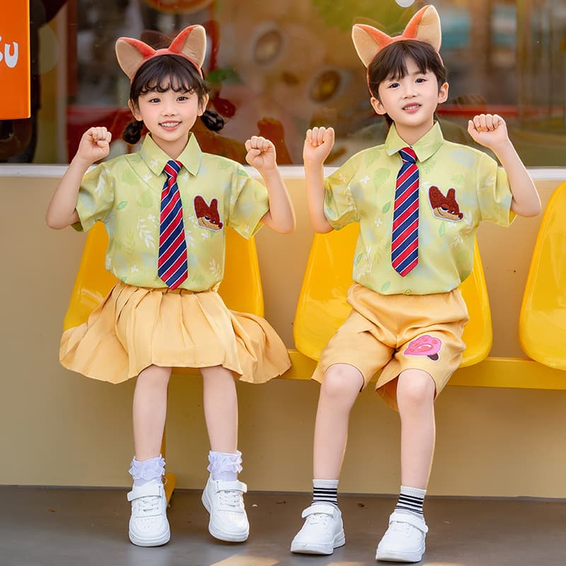 Boys Summer Cos Costume Two-Piece Set 2026 New Kids Girls Judy Nick Fox Baby Clothes 6