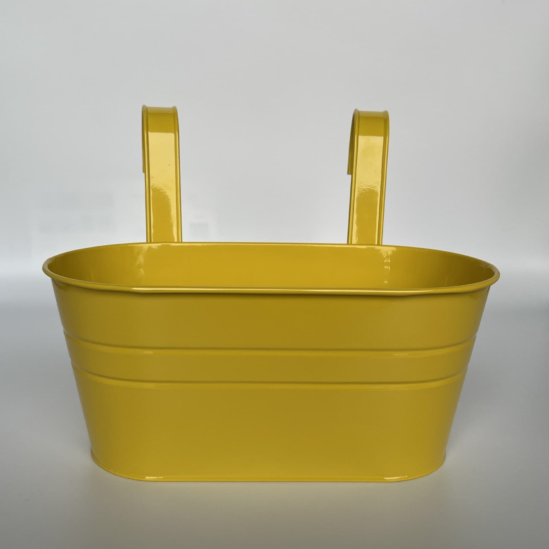 Cross-border Iron Art Double Hook Detachable Colorful Hanging Flower Pot Bucket for Balcony Railing