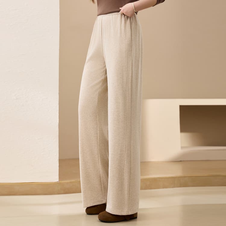 [Comfortable and Flowing Glutinous Rice Pants] Slim & Comfortable Plus Size Women's Casual Loose Pants for Curvy Women, 2025 Autumn New Arrival