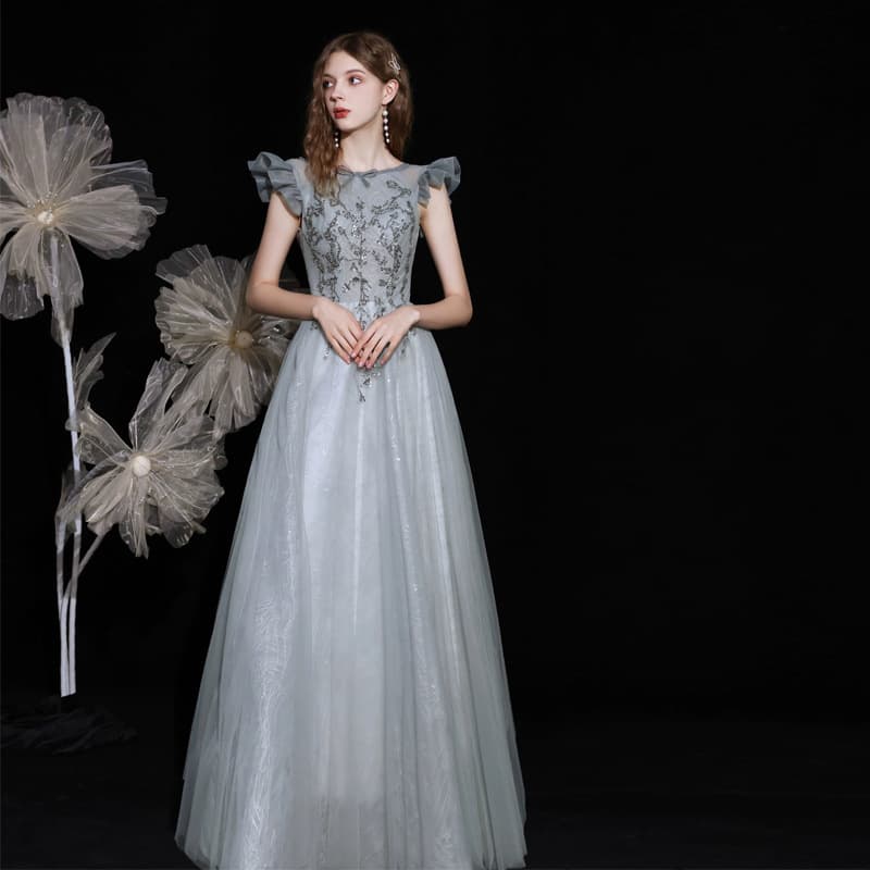 Elegant Women's Dress with High-Quality Texture, Ethereal Student Performance Art Exam Debutante Gown, Long Bridesmaid Dress 2026 New Arrival