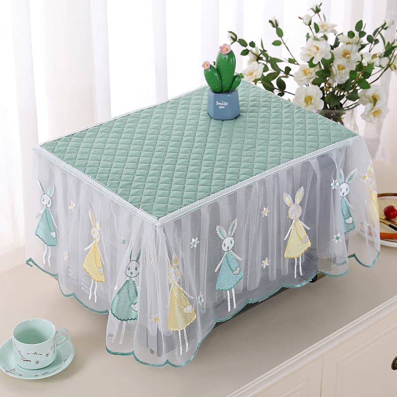 Rustic Lace Microwave Cover Dust Protector New Electric Oven Cover for Midea Galanz Universal Dust Cover