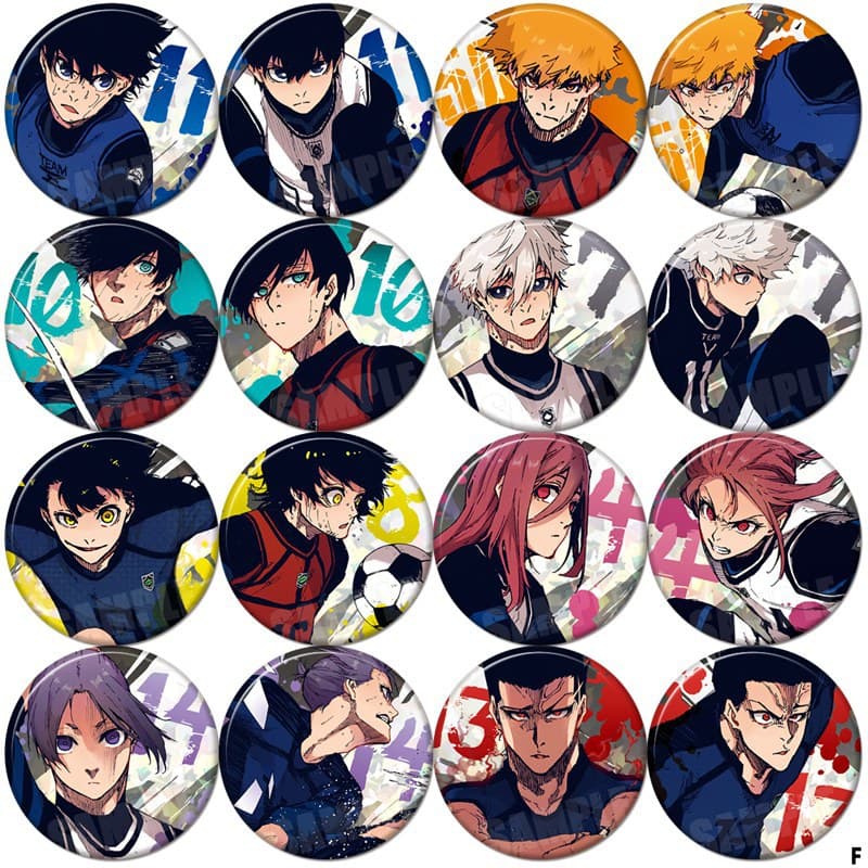 Blue Lock Jerseys Cos Badge Dimensional Medal Anime Pendant Chest Pin Badge F