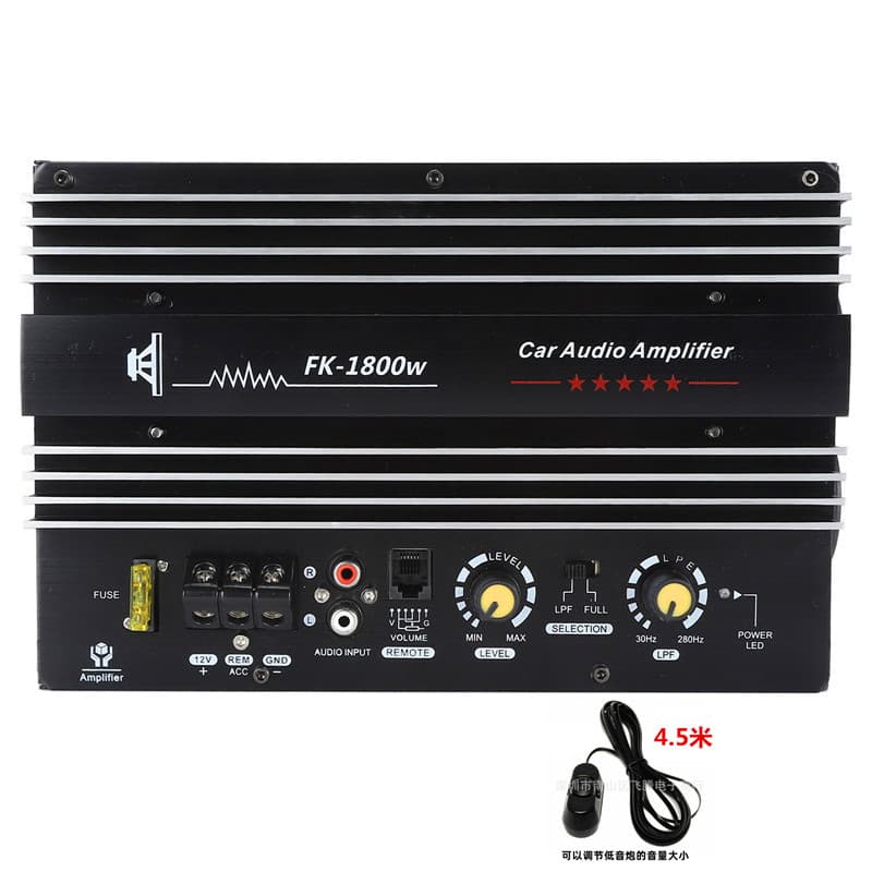 12V car audio modified high-power 10-inch 12-inch single-way heavy bass active subwoofer amplifier board motherboard
