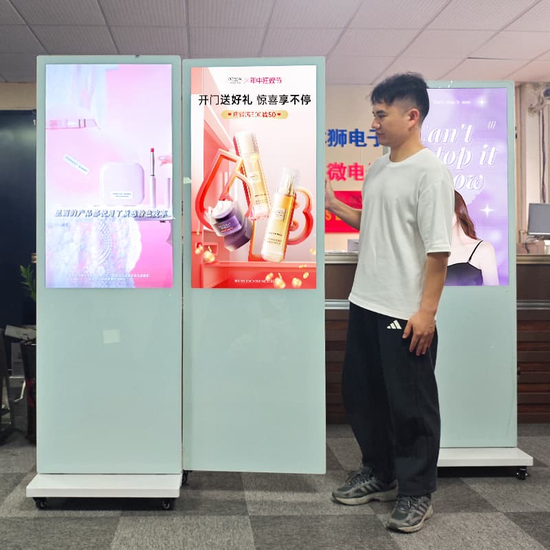 Benshi 43-inch Vertical Advertising Machine Front and Back Dual Screen Airport Smart HD Digital Signage Display All-in-One