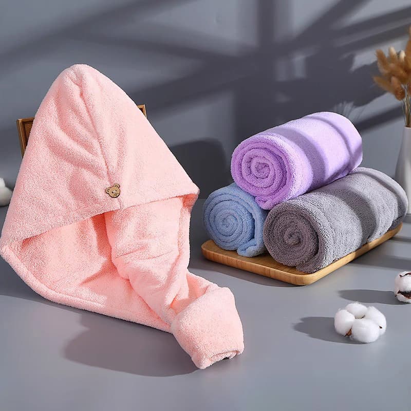 Thickened quick-drying coral velvet dry hair cap shower cap baotou towel wash scarf shower cap shower cap women's dry hair towel factory wholesale