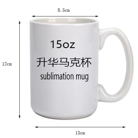 15 Oz Heat Transfer Ceramic Mug Blank Cup Sublimation Mug Coating Technology Daily Use Kitchen Utensils