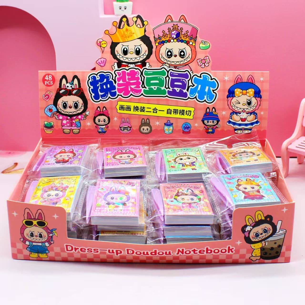 New Sanrio Dress-Up Bean Book Set, Cute Student Kapukuromi Mini Pocket Sticker Book Wholesale