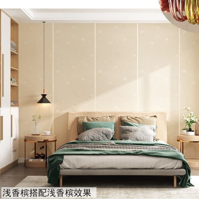 Self-Adhesive Wall Fabric for Living Room Bedroom Wall Cloth TV Background Wallpaper Bedside Soft Package Wall Panel Wallpaper 3D Wall Sticker Stars