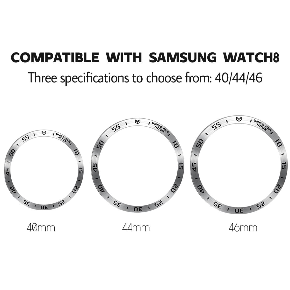Compatible with Samsung Galaxy Watch8 Bezel Ring Watch8 Classic Stainless Steel Bezel