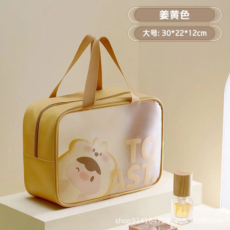 Large Capacity Portable Waterproof Makeup Bag Women's Toiletry Bag Zipper Style Storage Bag Travel Essential Organizer