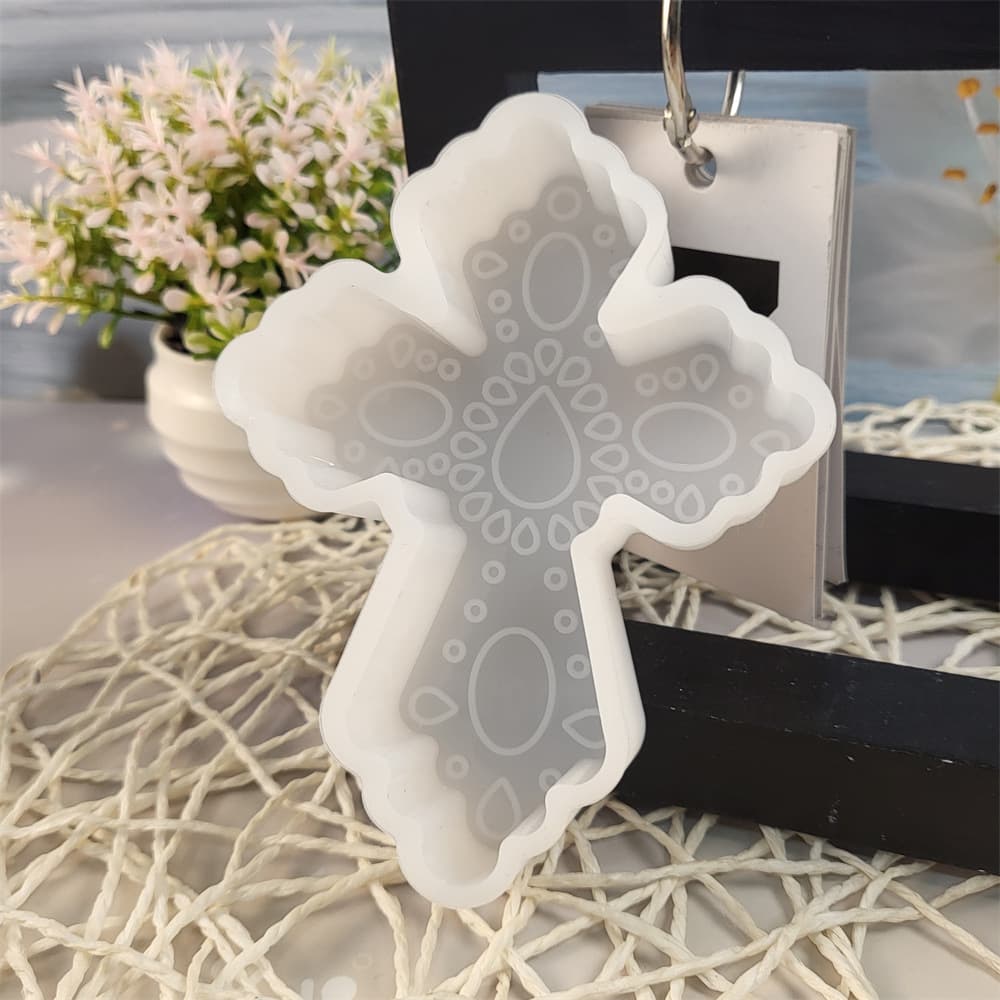 Z0096 Water Drop Hole Cross Aromatherapy Mold Crystal Glue Silicone Mold DIY Decorative Silicone Mold