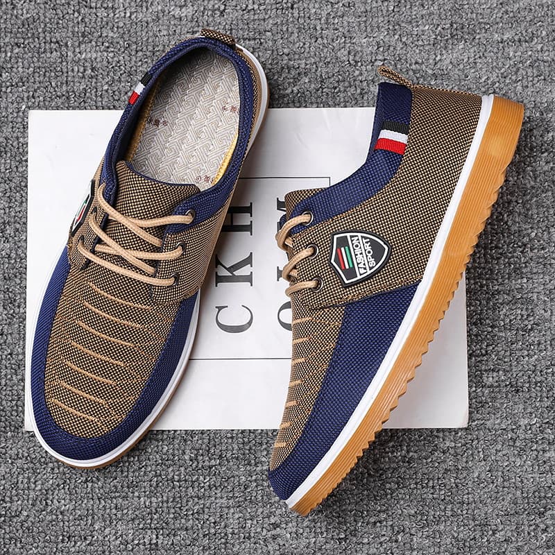 Men's Casual Canvas Shoes Versatile Work Shoes Fashionable Slip-ons Korean Style Canvas For Dad