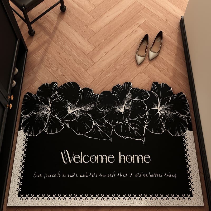 Floor Mat Wire Loop Entrance Mat Home Vintage Style Door Mat Non-Slip Dust Removal Outdoor Carpet Mat