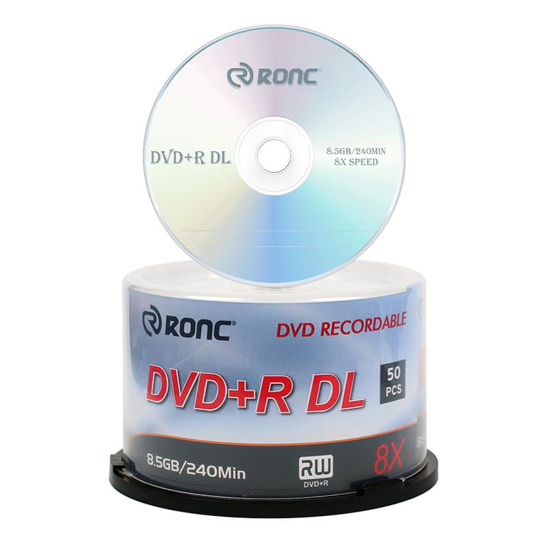Manufacturer wholesale DVD+R DL disc 8x speed 8.5GB single-sided dual-layer 50-disc spindle blank game recording disc