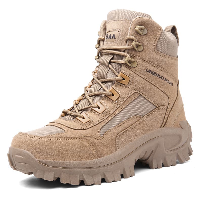 Outdoor Combat Men's Boots High-Top Suede Men's Shoes Retro Leather Boots Cross-Border Large Size Export Men's Training Boots Hiking Boots