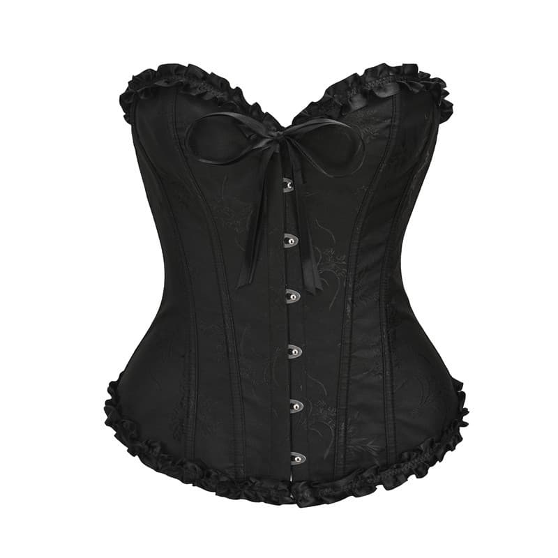 Lace Corset Top Push-up Bust Waist Trainer Tummy Control Boned Shapewear Plus Size Shapewear