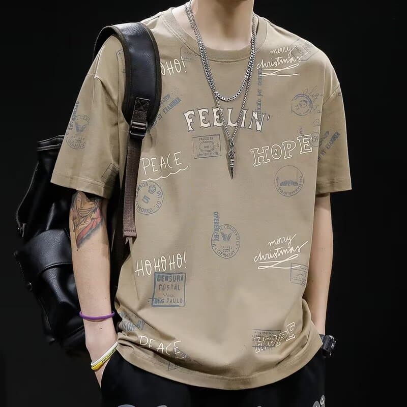 Clearance Sale ~ Brand Withdrawal Final Stock Men's Ice Silk Large Size Short Sleeve T-Shirt Trendy Brand Clothing