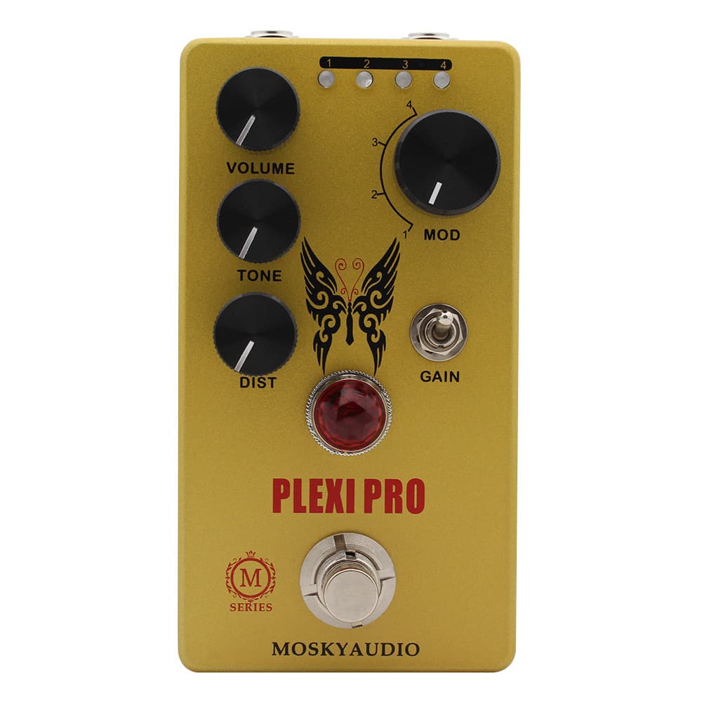 MOSKYAUDIO PLEXI PRO Distortion Effect Pedal for Electric Guitar