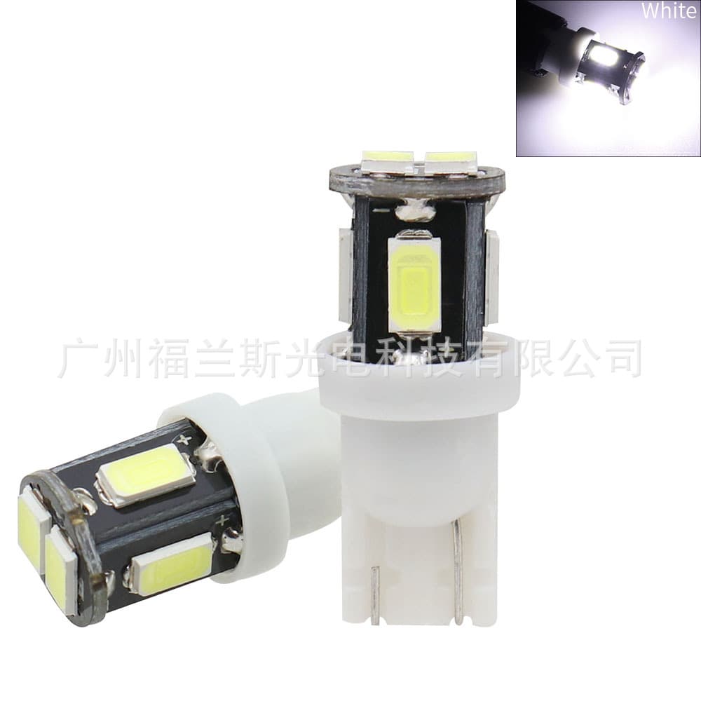 24V truck truck bus LED car light T10 width light corner light license plate light 12VT10-5630-6 light