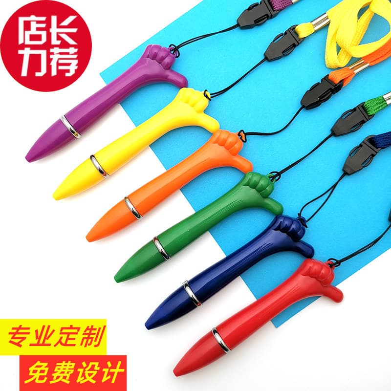 Creative thumbs-up gesture ballpoint pen lanyard keychain pen new neck pen finger pen unique business promotion pen