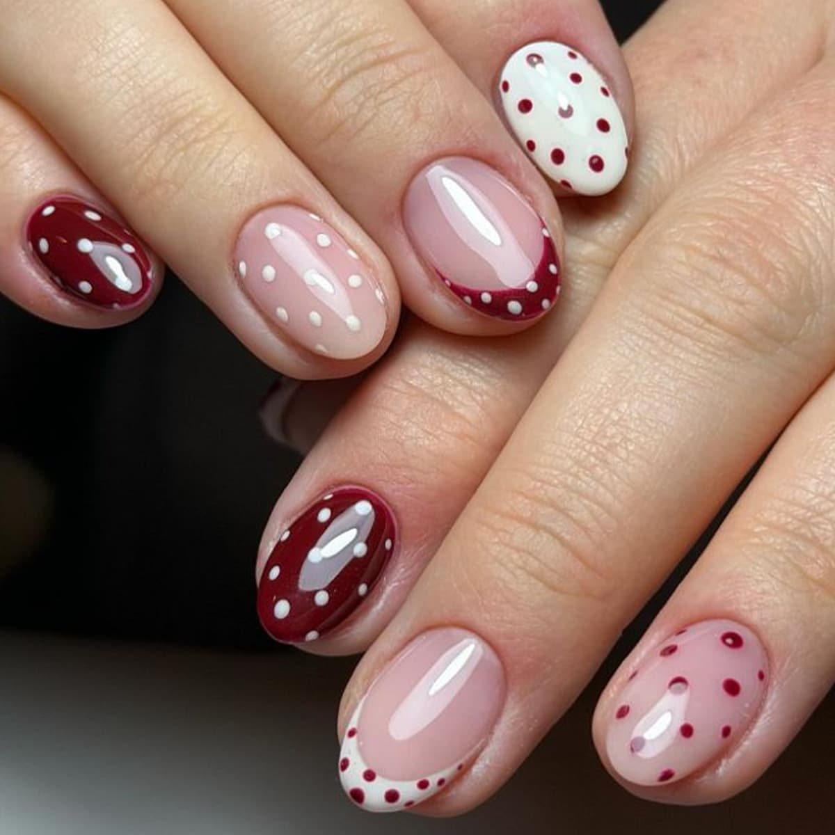 Cross-border Hot Selling Simple and Versatile Wearable Dot Removable Fake Nails Solid Color Nail Tips