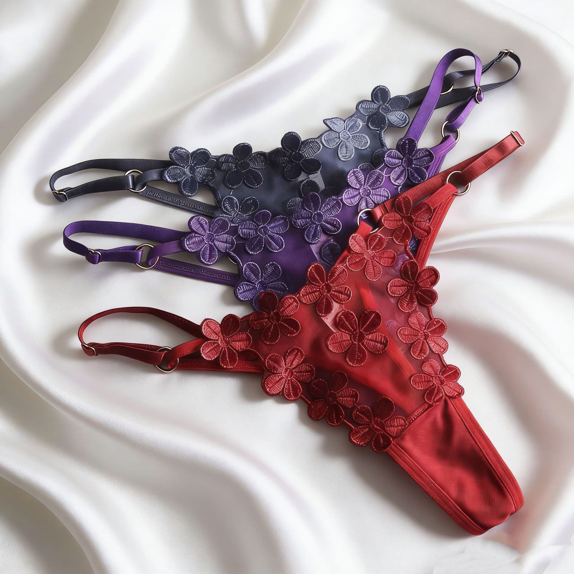 adjust adjustable waistband embroidered thong feminine temptation sexy underwear available in a variety of styles