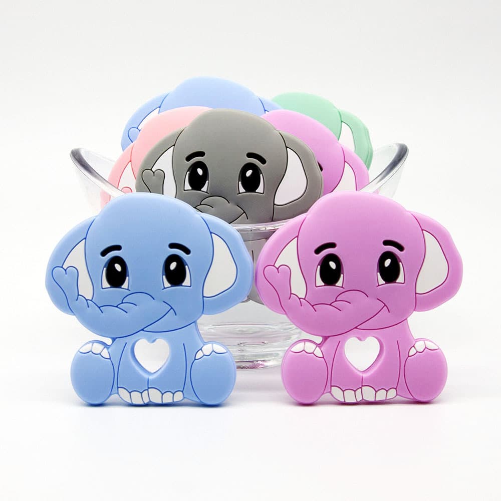Manufacturers Supply Long Nose Elephant Teether Cartoon Chewing Gum Toys Baby Teether