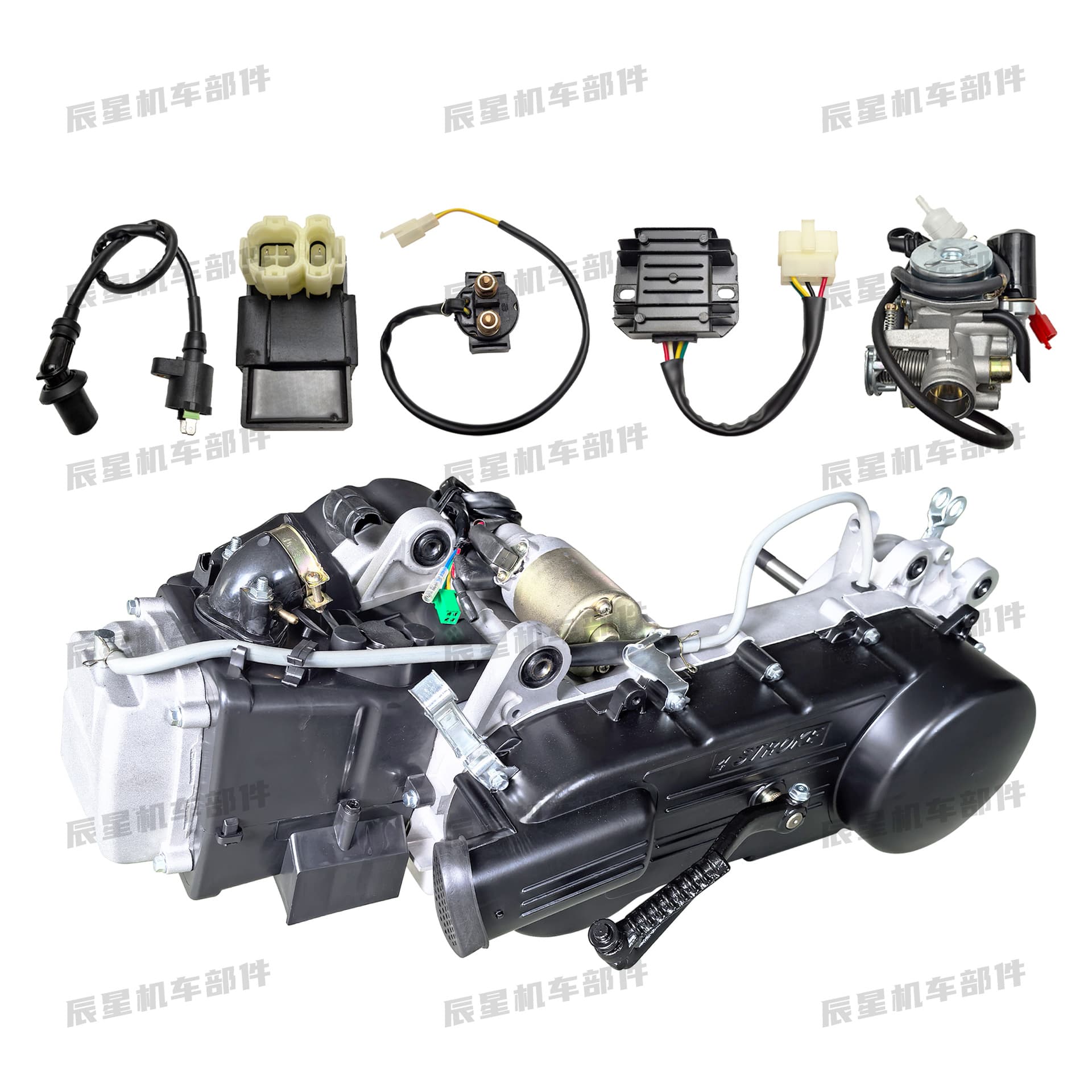 Scooter Engine GY6-150cc Engine Assembly Long Case