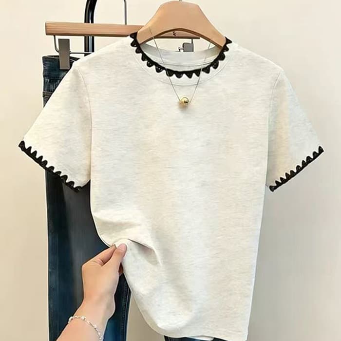 2026 Summer New Trendy Simple Blank Round Neck T-Shirt for Women