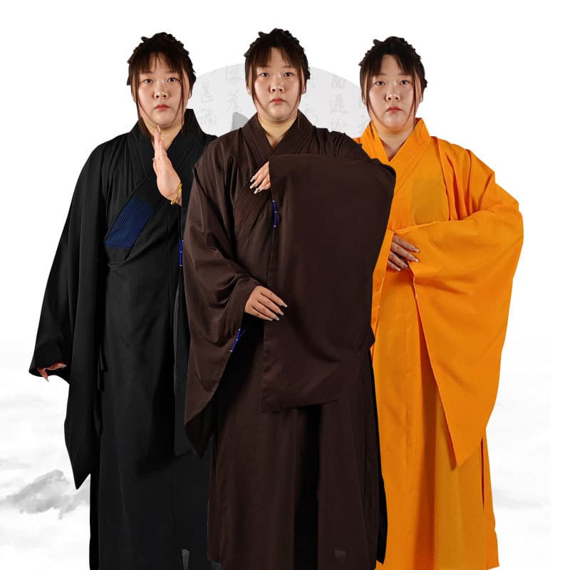 Haiqing Layman's Clothing for Women, Fuching Monk, My Sea and Clear Monk's Clothing, Monk's Clothing, Gown, Youth Clothing, Men's Brown Black