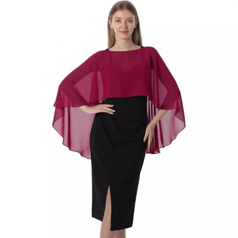 Short Round Neck Pullover Summer Thin Cross-border Shawl Chiffon Shirt Small Cardigan Single Layer Solid Color Cover-up Drop Shipping
