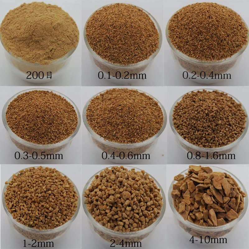 Polishing walnut shell powder abrasive filter media walnut shell fragments carbon remover rutin chicken walnut sand