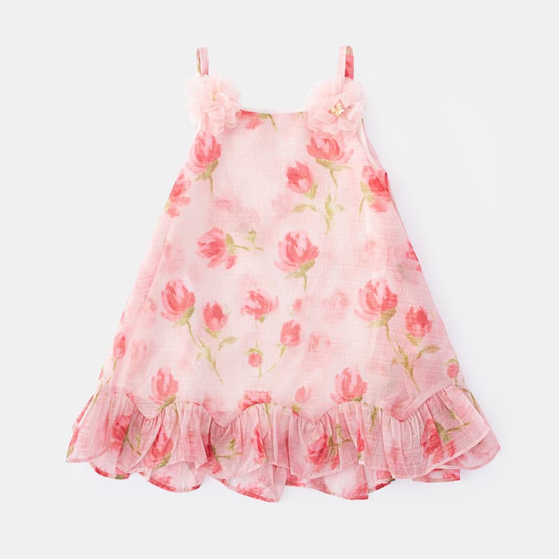 2026 Summer New Girls Skirt Sleeveless Suspender Skirt Fashionable Baby Girl Floral Princess Skirt Children Summer 5885