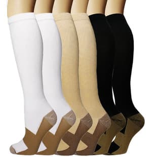Amazon Copper Fiber Compression Socks Cycling Long Compression Socks Men Women Calf Socks Outdoor Running Sports Pressure Socks